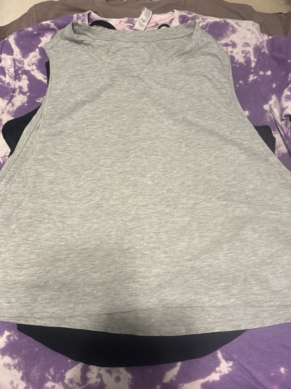 lululemon athletica Gray Sleeveless Crop Tank Top